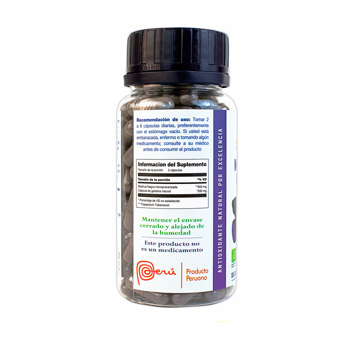 Organic Black Mashua capsules x 100 units