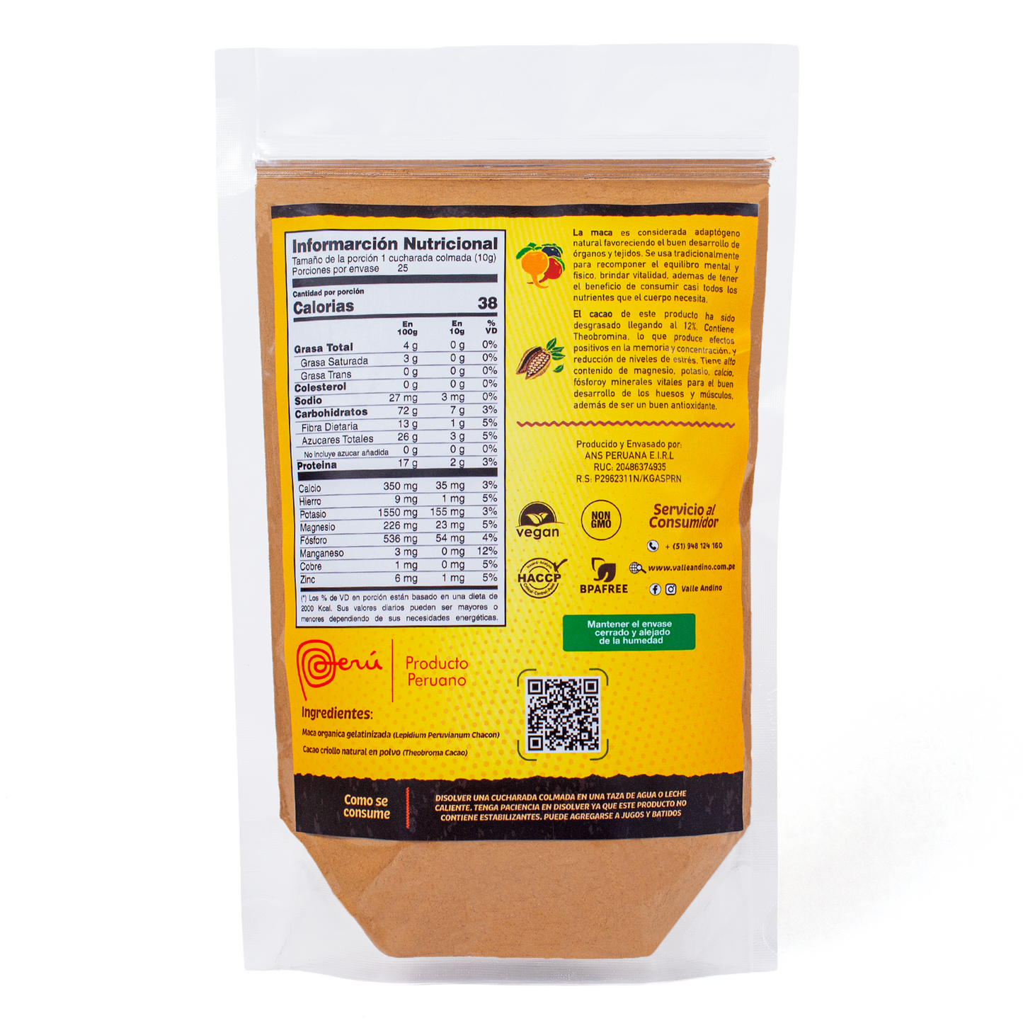 FortiQuick Maca y Cacao - Bolsa 250g