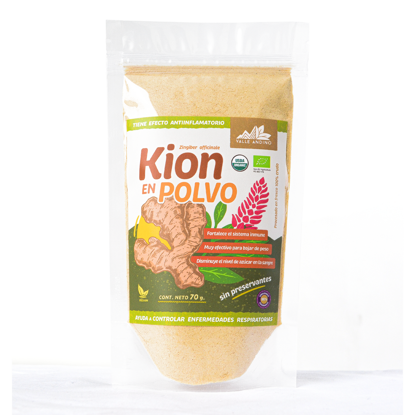 Kión (jengibre) orgánico en polvo x 70g