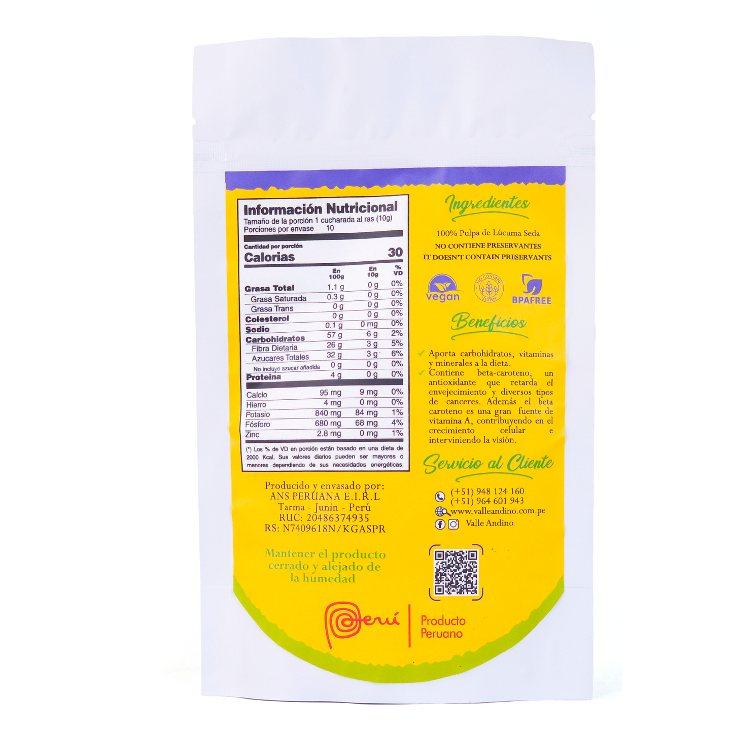 Lúcuma en polvo bolsa