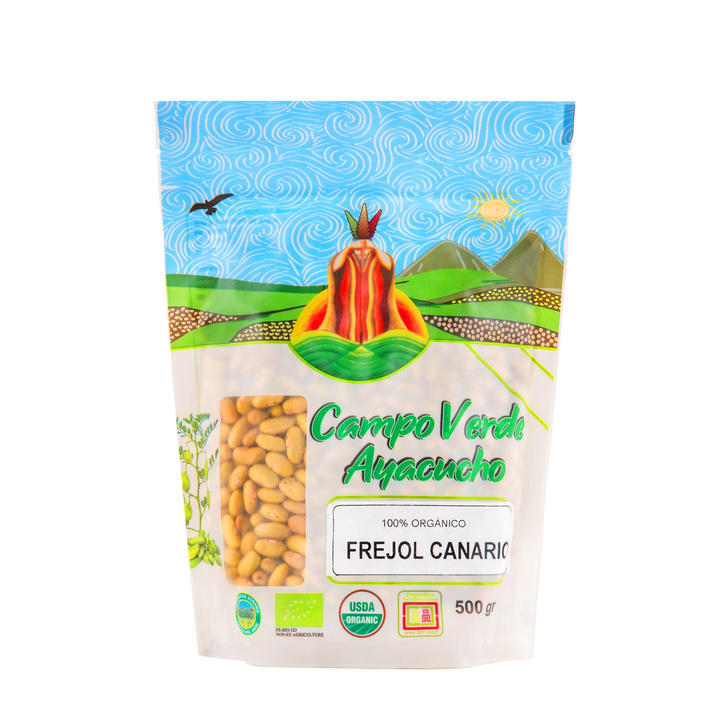 Frejol Canario Orgánico, Bolsa x 500 g