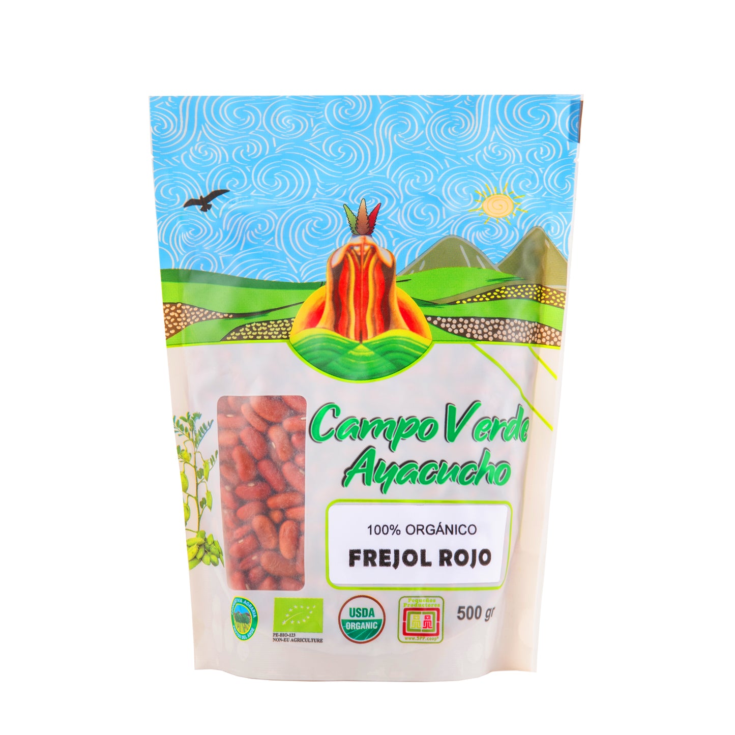 Frejol Rojo Orgánico, Bolsa x 500 g