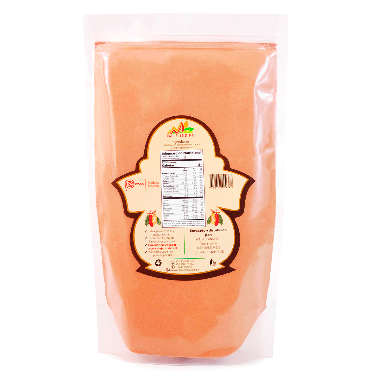 Cacao natural en polvo