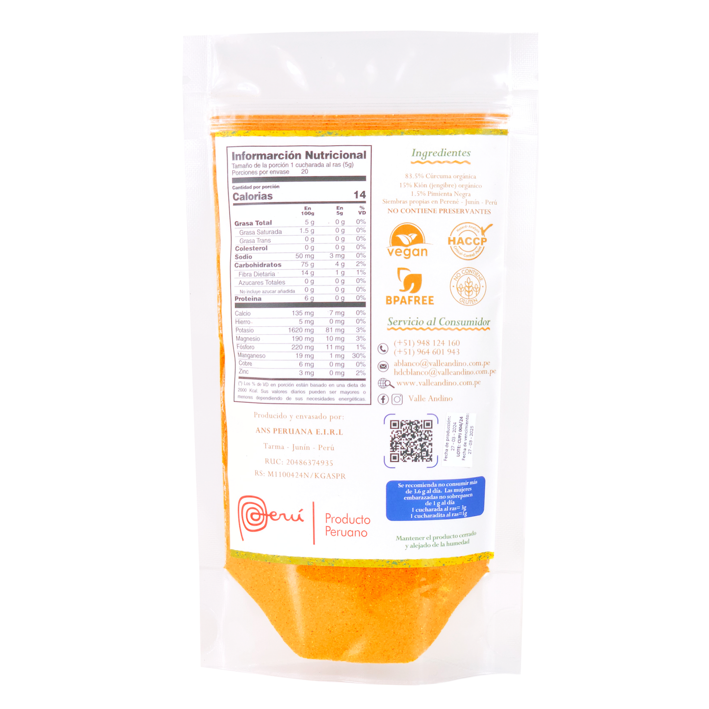 Turmeric, ginger and black pepper