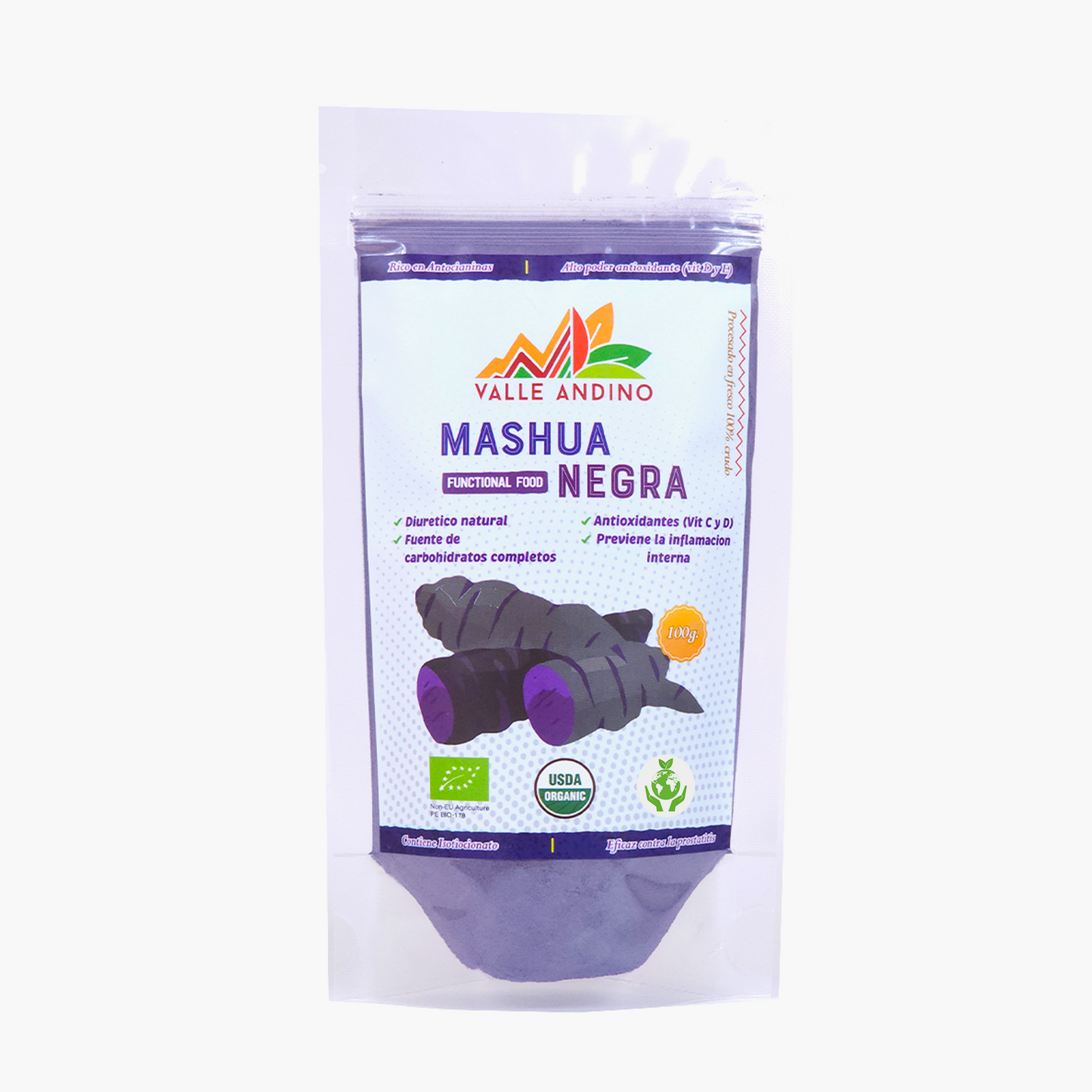 Mashua Negra orgánica en polvo