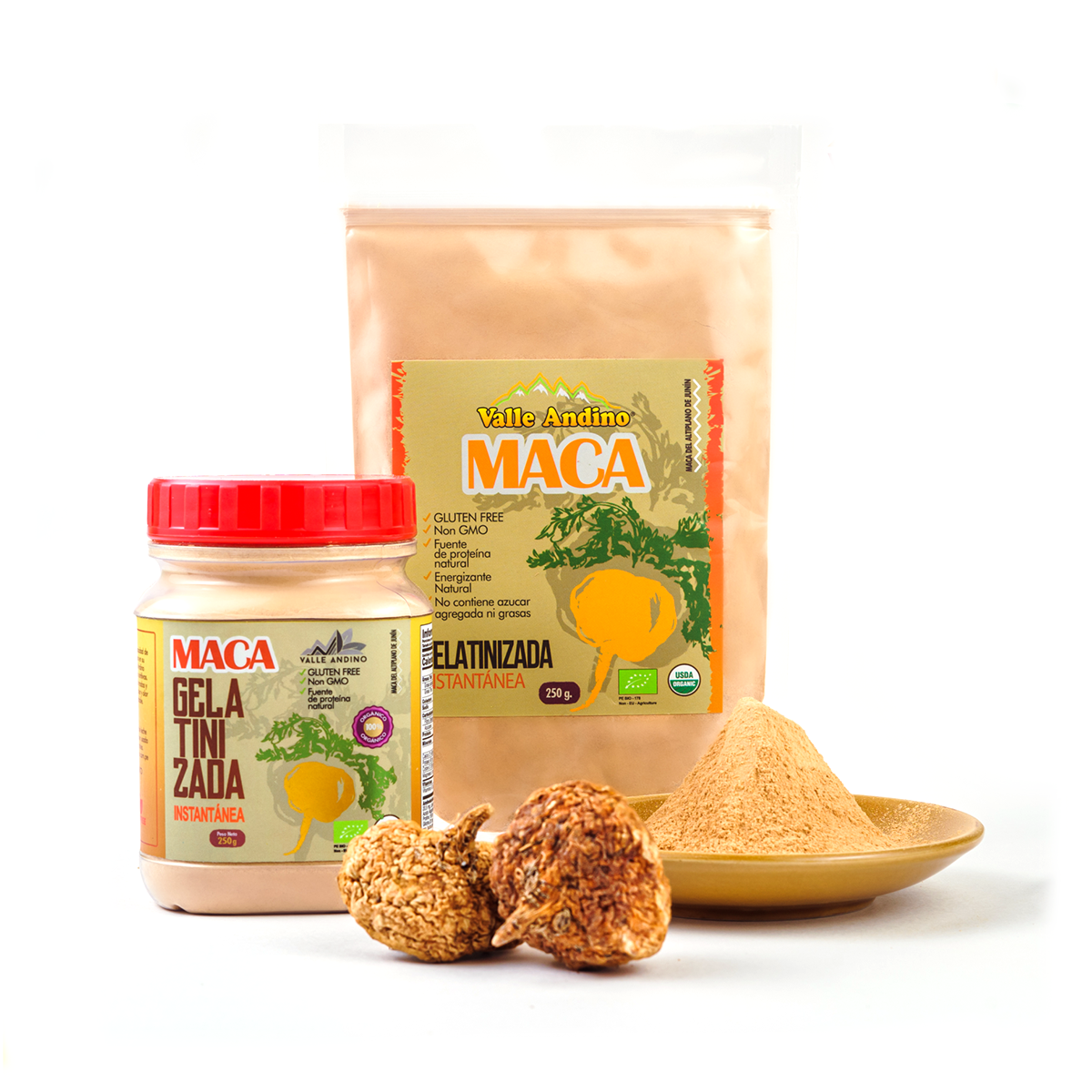 Maca Amarilla orgánica instantanea en bolsa