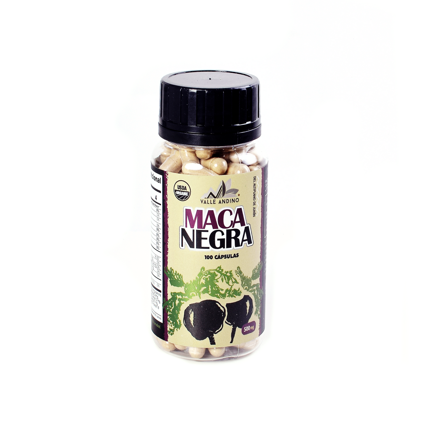 Maca Negra orgánica en cápsulas naturales x 100und