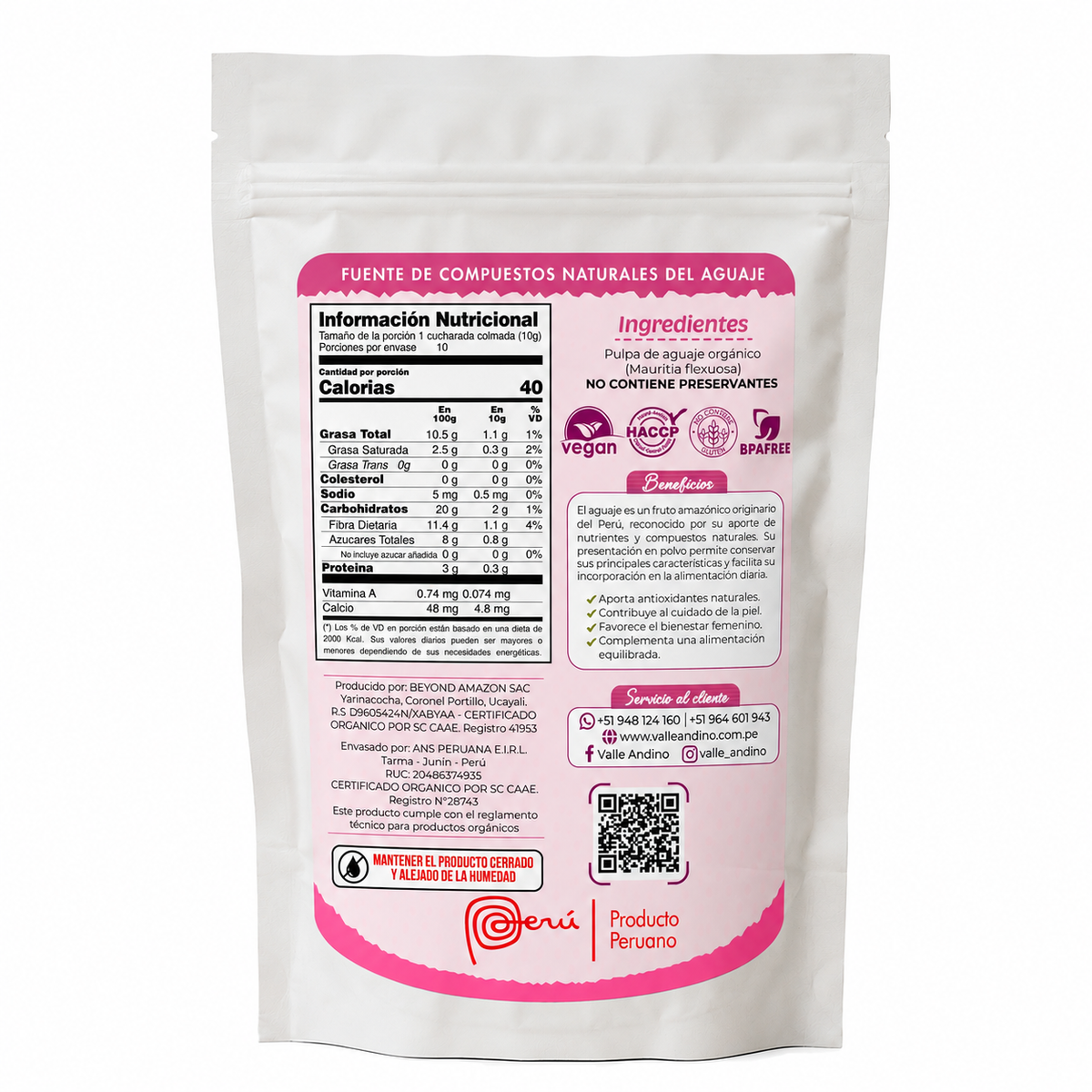 Aguaje Atomizado en Polvo x 100 g