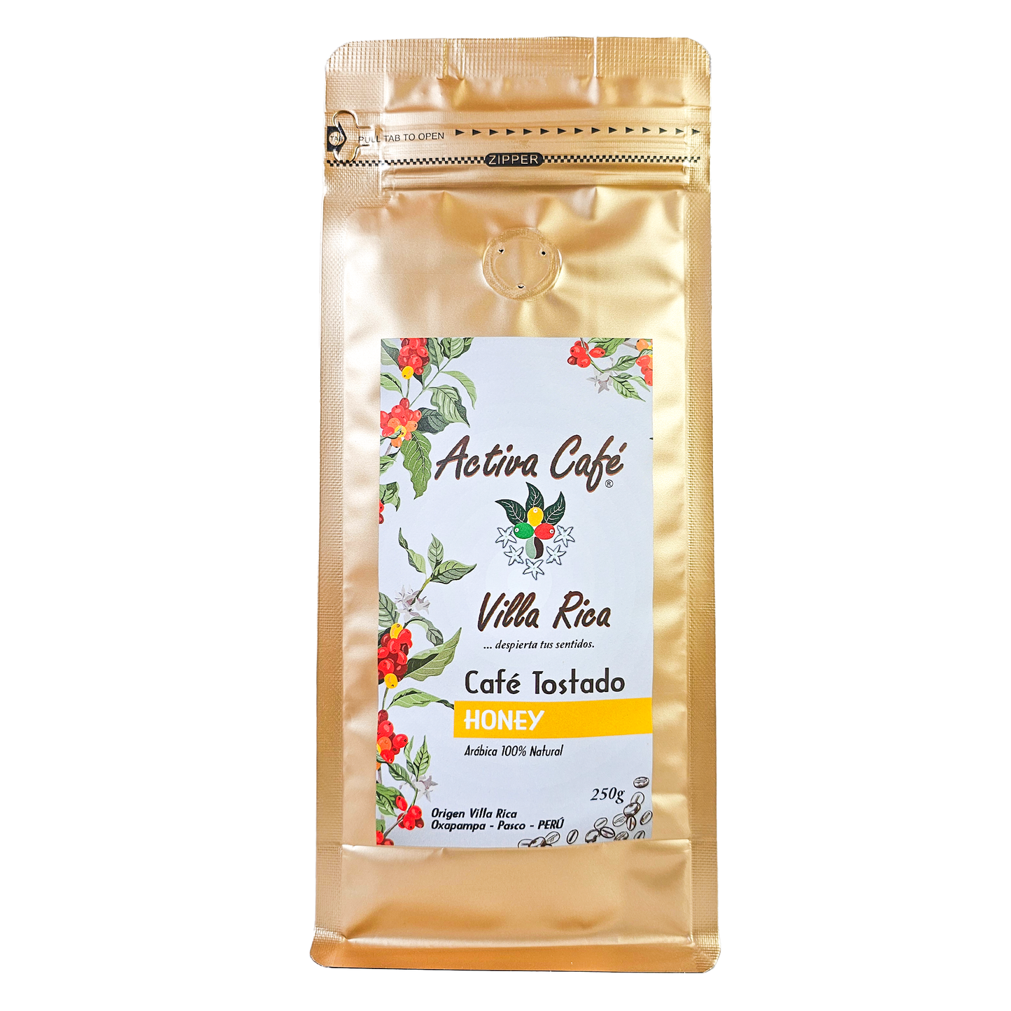 Café de Especialidad Grano Entero "CAFÉ HONEY" 250 g.