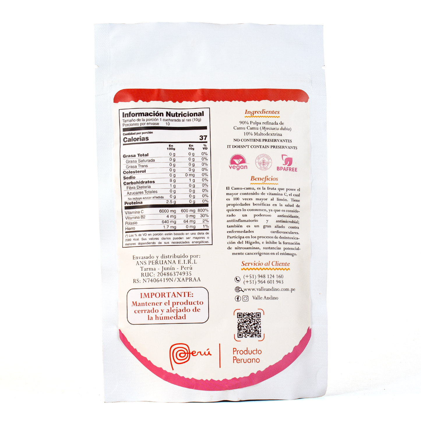 Camu camu atomizado en polvo bolxa x 100g