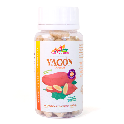 Yacón en cápsulas vegetales x 100 unids