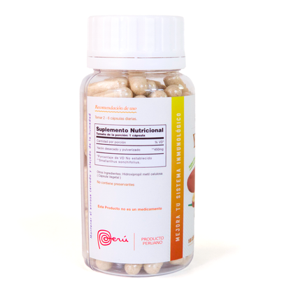 Yacón en cápsulas vegetales x 100 unids