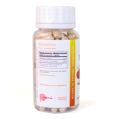 Yacón en cápsulas vegetales x 100 unids