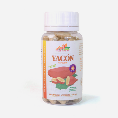 Yacón en cápsulas vegetales x 100 unids