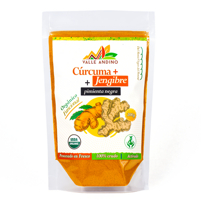 Cúrcuma, jengibre y pimienta negra