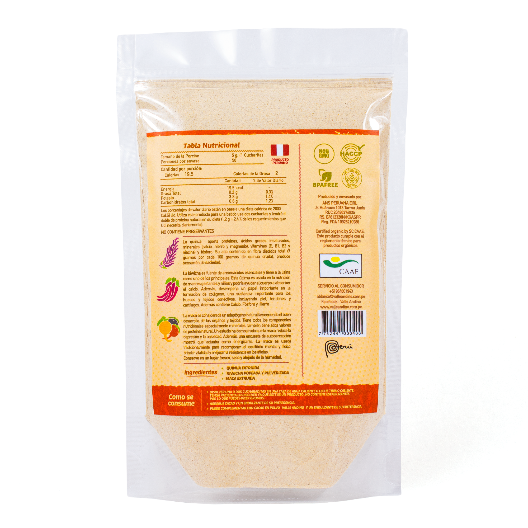 FortiQuick Maca Quinua Kiwicha bolsa de 250 g