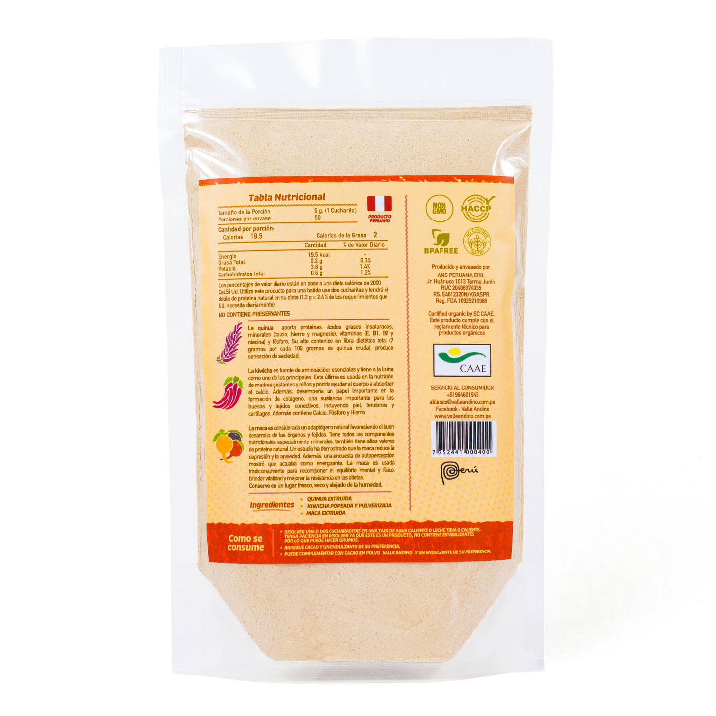 FortiQuick Maca Quinua Kiwicha bolsa de 250 g