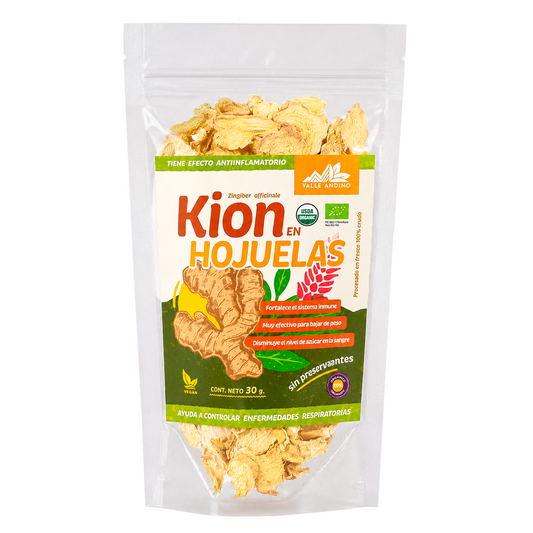 Kión (jengibre) orgánico en hojuelas 30g