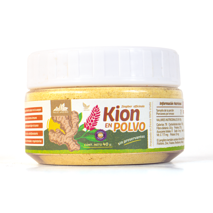 Kión (jengibre) orgánico en polvo en pote x 40 g