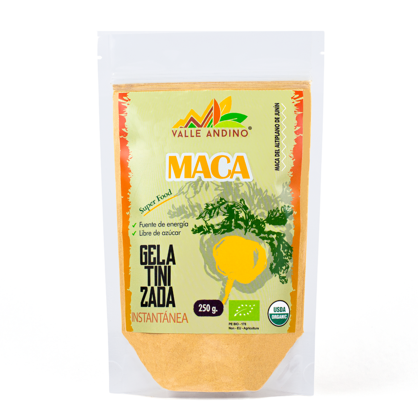 Maca Amarilla orgánica instantanea en bolsa