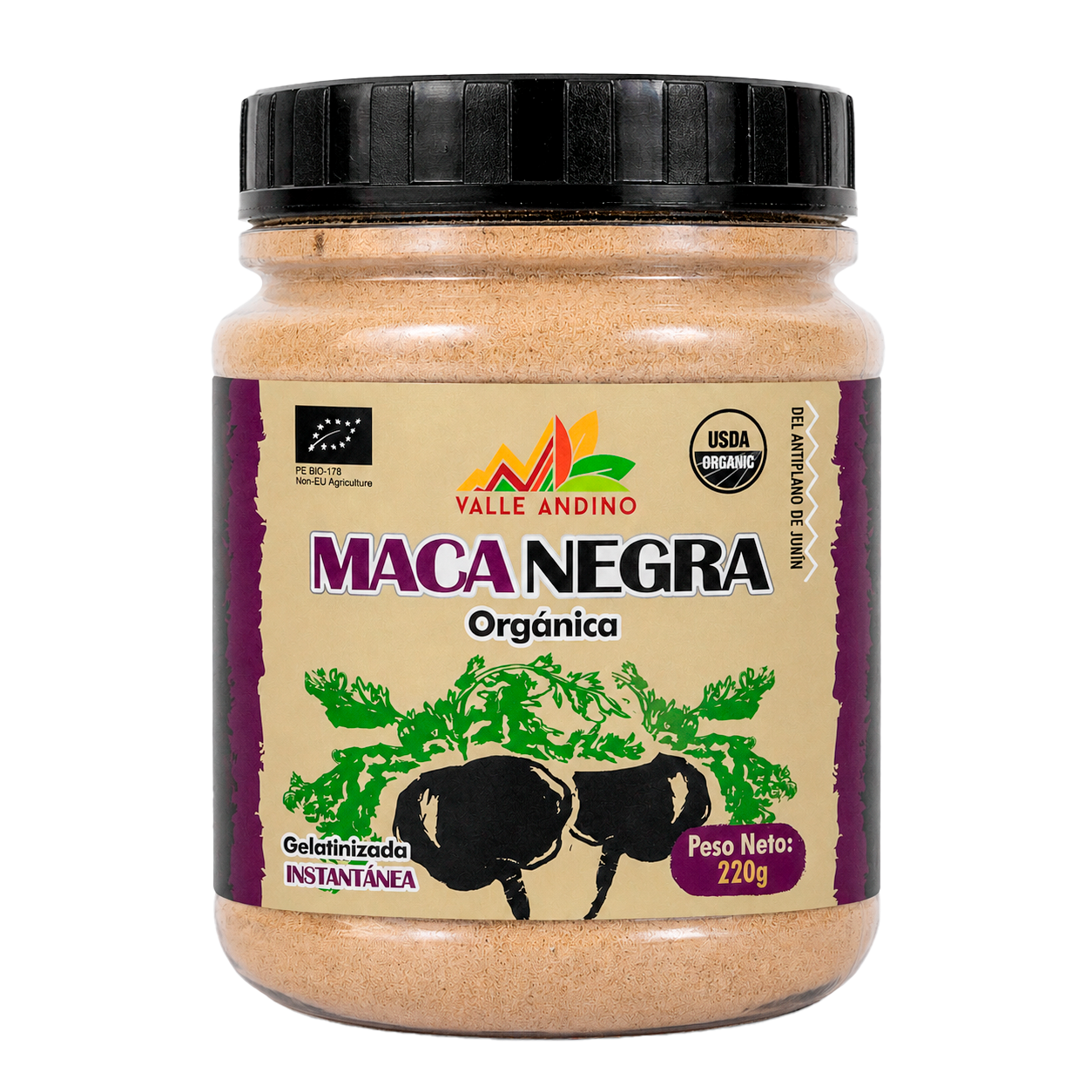 Maca Negra orgánica instantanea en polvo x 220g