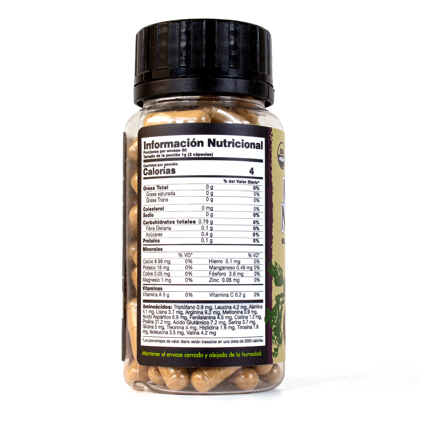 Maca Negra orgánica en cápsulas naturales x 100und