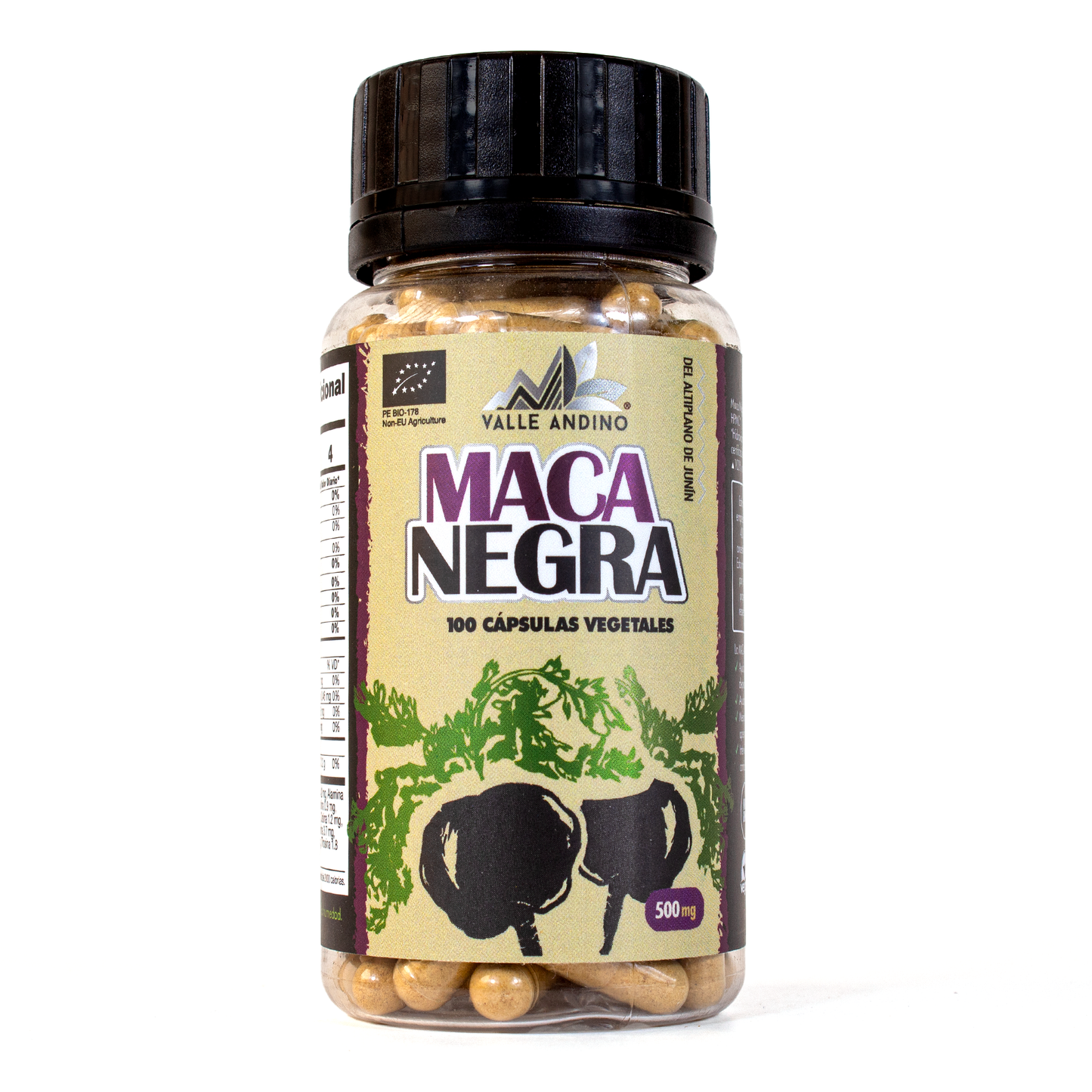 Maca Negra orgánica en cápsulas vegetales x 100und