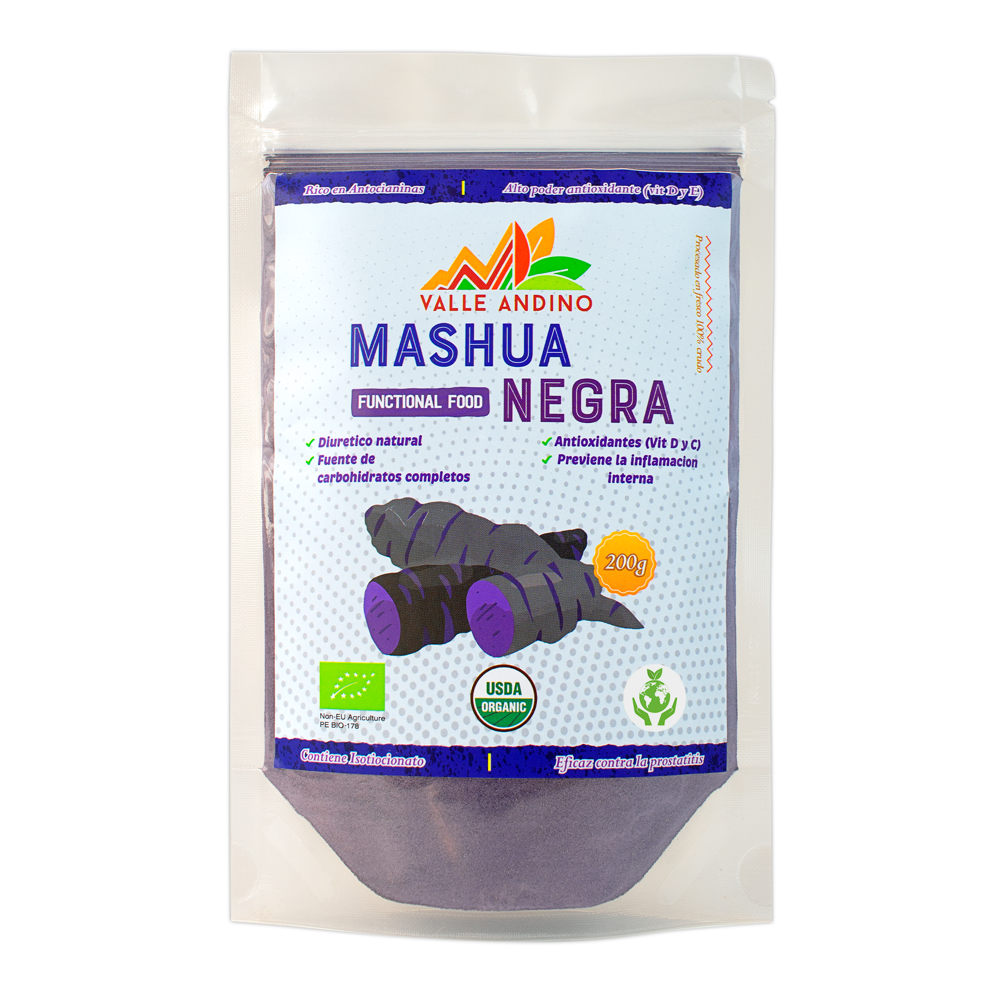 Mashua Negra orgánica en polvo
