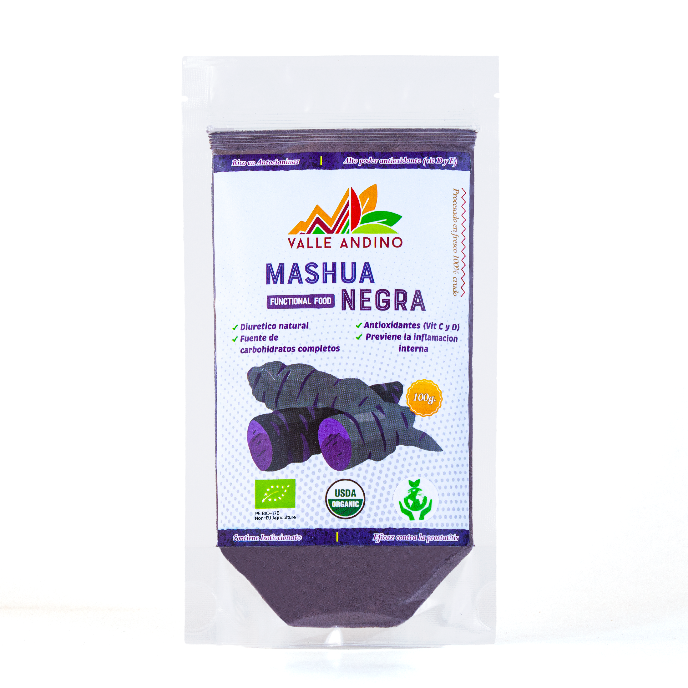 Mashua Negra orgánica en polvo 100 g