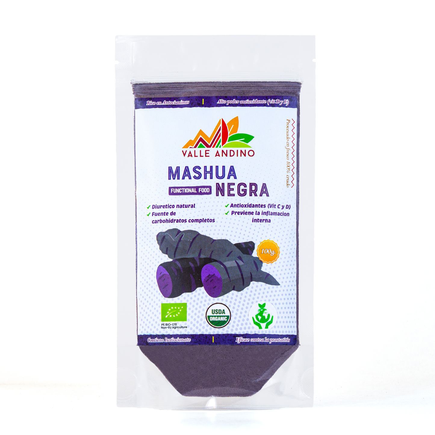Mashua Negra orgánica en polvo 100 g
