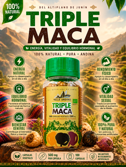 Triple Organic Maca in capsules x 100 units
