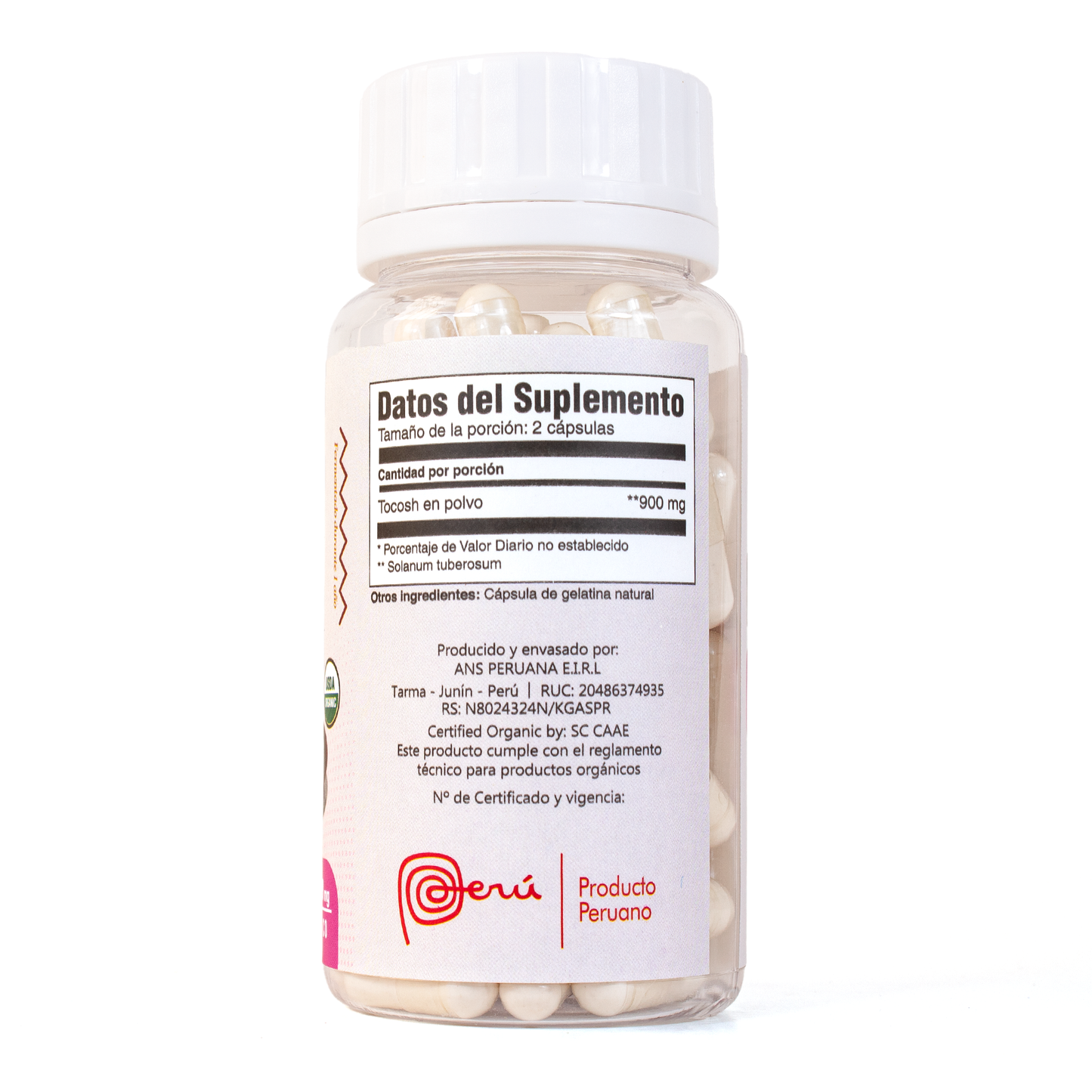 Tocosh orgánico en cápsulas