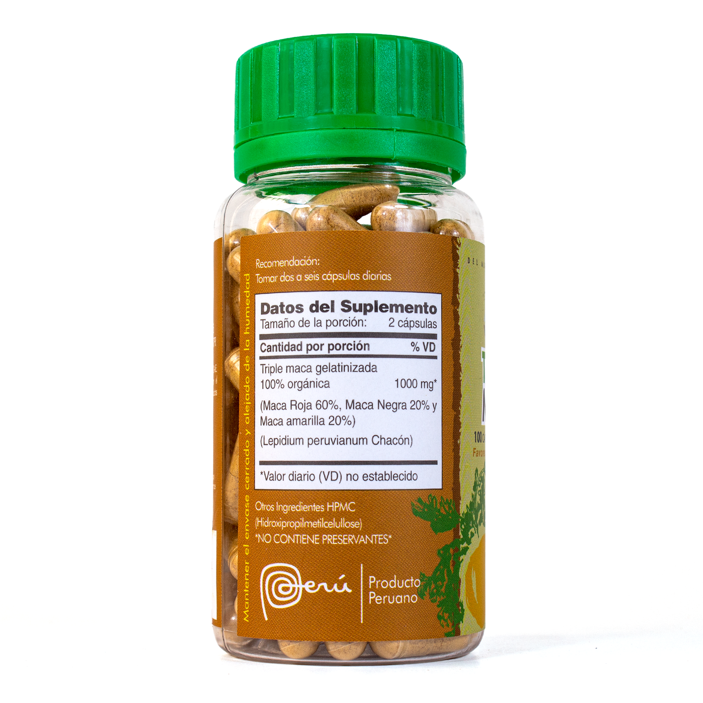 Triple Maca orgánica en cápsulas x 100und