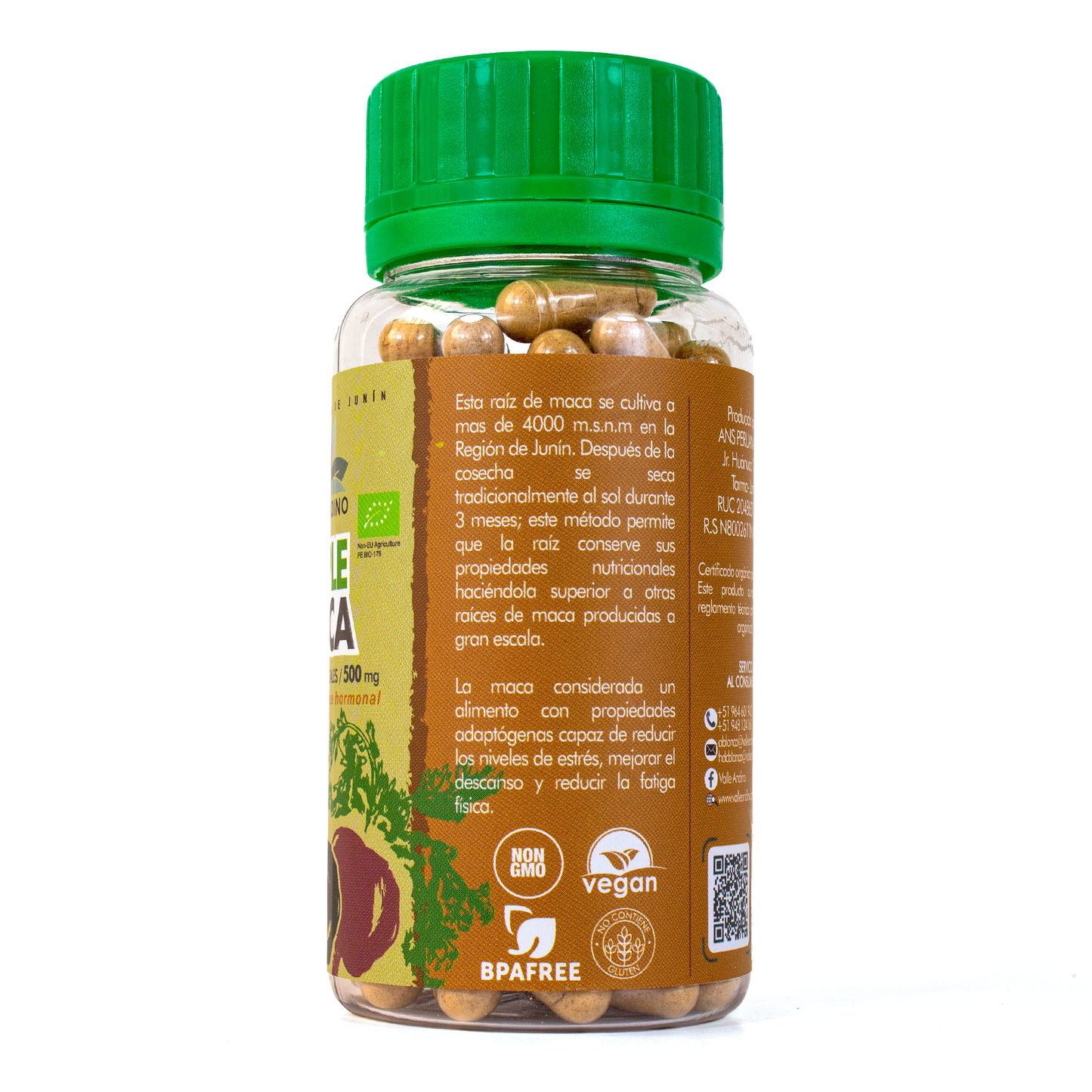 Triple Maca orgánica en cápsulas x 100und