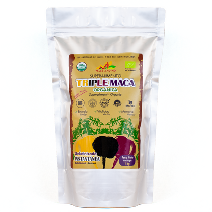 Triple maca orgánica instantánea en polvo x 1kg