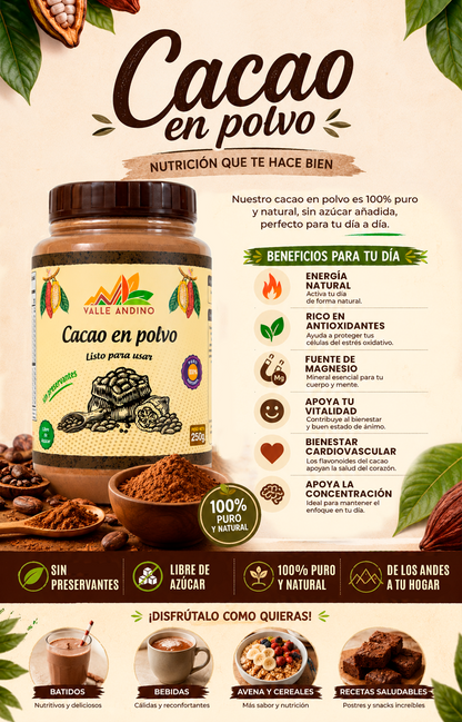 Cacao en polvo x 250g