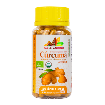 Cúrcuma Activada Orgánica en Cápsula 120 unids