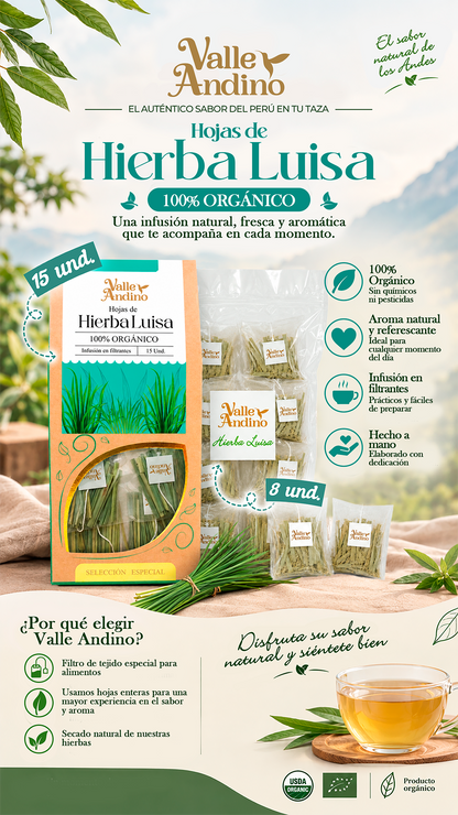 Filtrante de Hierba Luisa orgánico