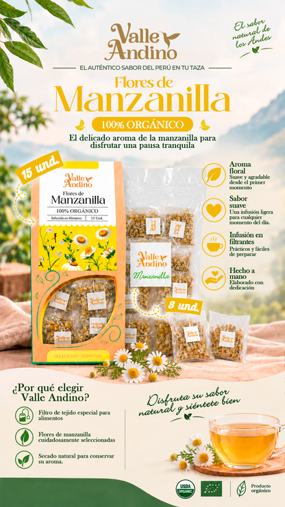 Filtrante de Manzanilla orgánica