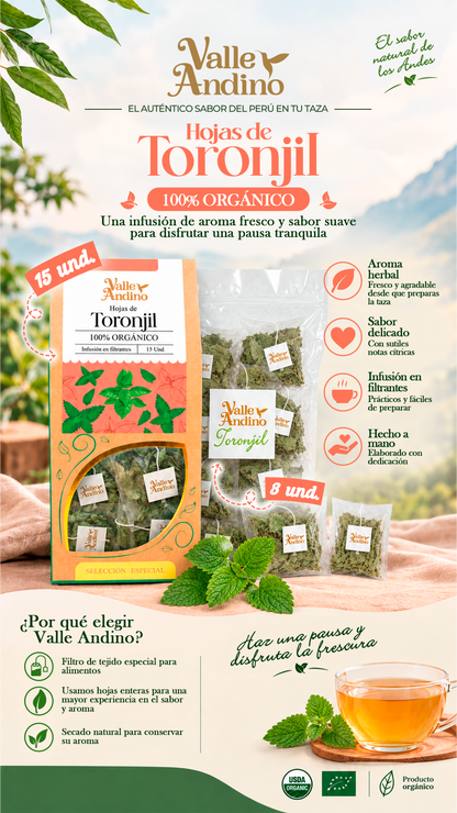 Filtrante de Toronjil orgánico