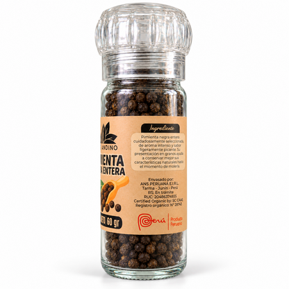 Pimienta Negra Entera en Frasco x 60 g