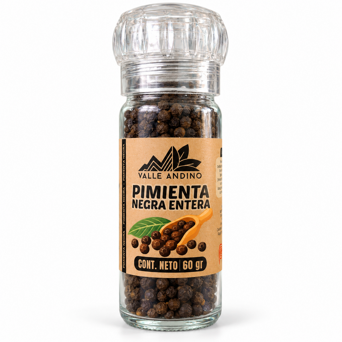 Pimienta Negra Entera en Frasco x 60 g
