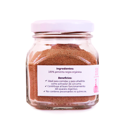 Pimienta negra orgánica en polvo x 50g
