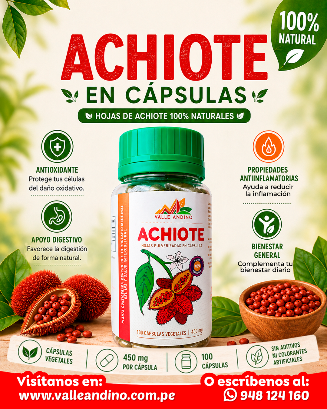Annatto Leaves Capsule in capsules x 100 units